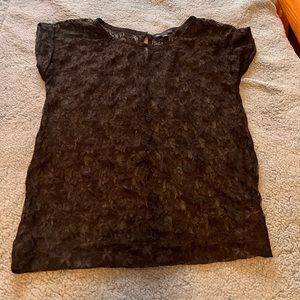 Womens Gap Lace black top, size medium